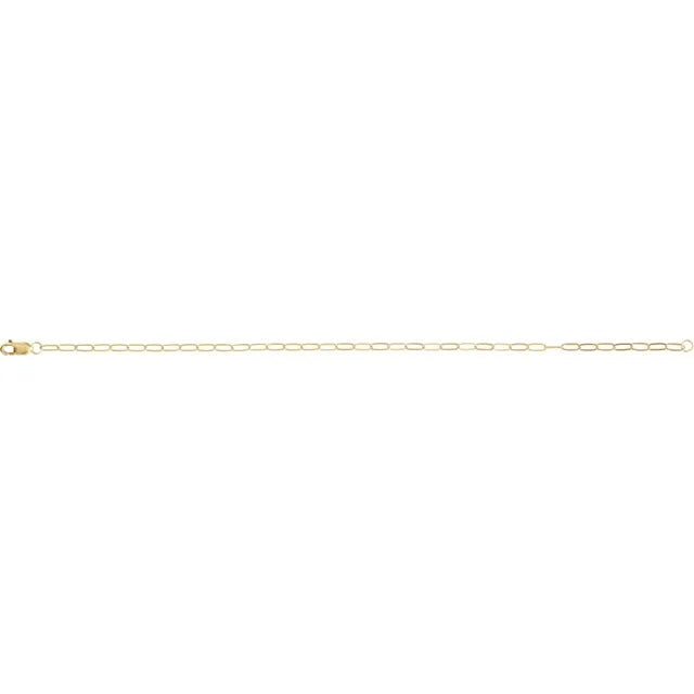 14K Gold-Filled Paperclip Chain Bracelet – 7"