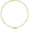 14K Gold-Filled Paperclip Chain Bracelet – 7"