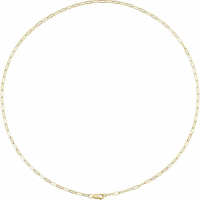 14K Gold-Filled Paperclip Chain Necklace – 18"
