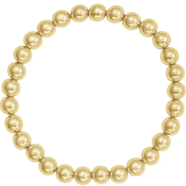 14K Gold-Filled Beaded Bracelet – 6mm
