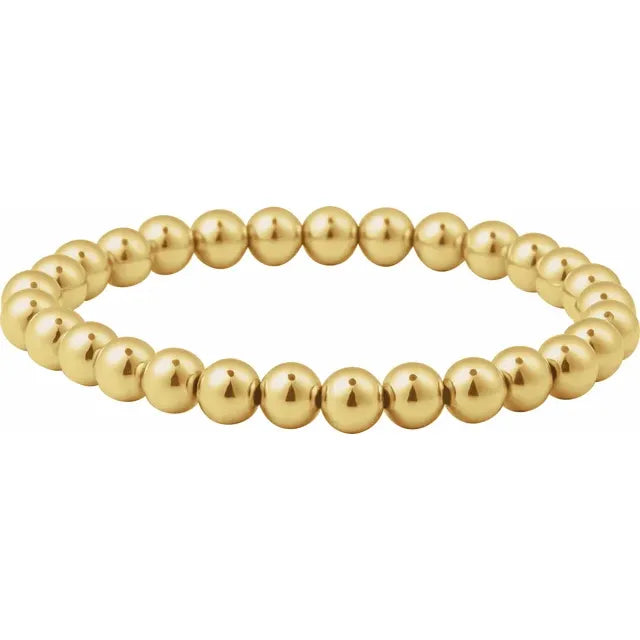 14K Gold-Filled Beaded Bracelet – 6mm