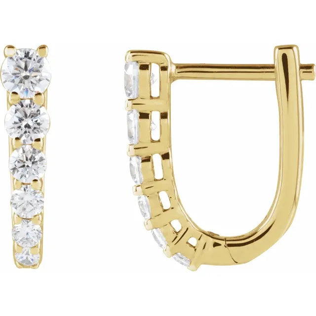 Diamond Huggie Earrings