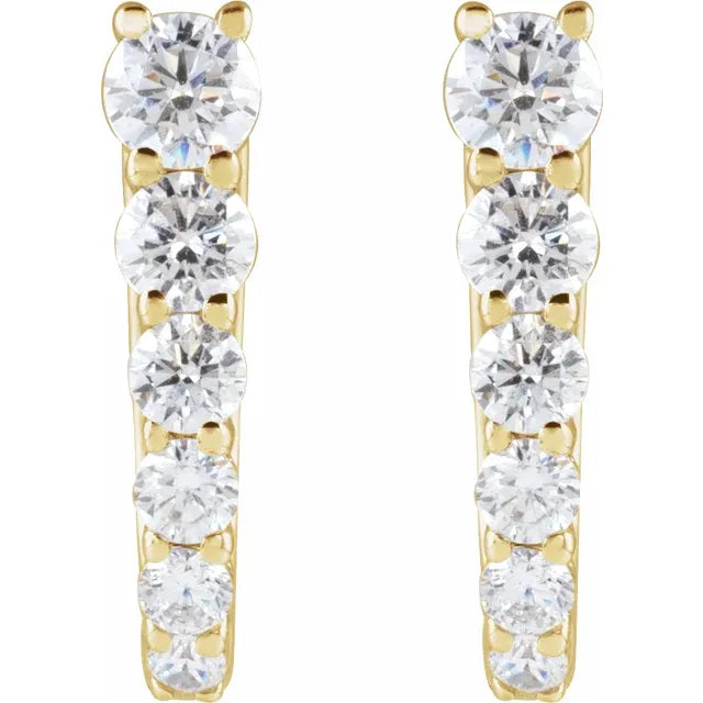 Diamond Huggie Earrings