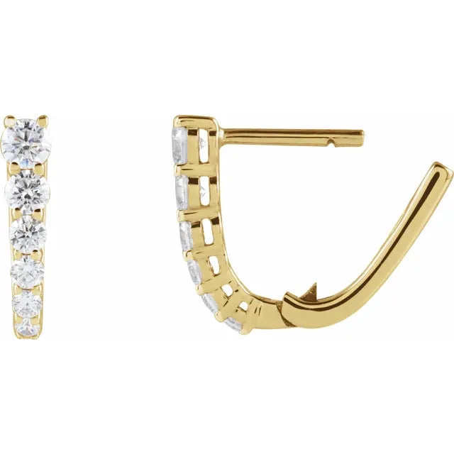 Diamond Huggie Earrings
