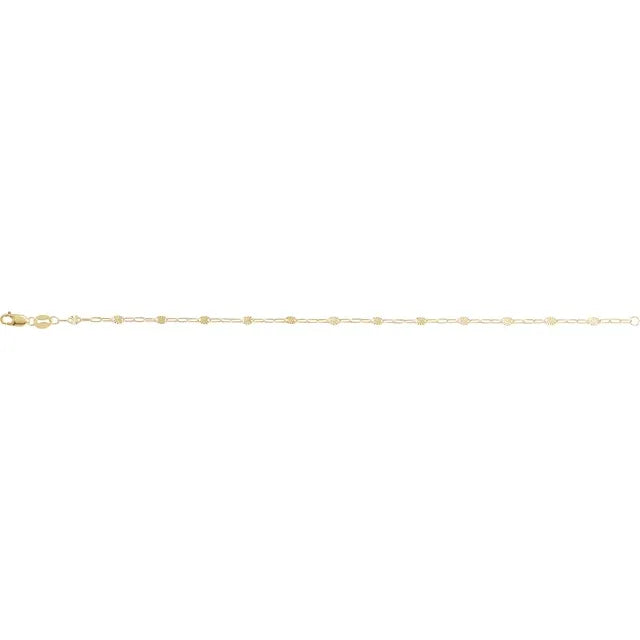 14K Gold-Filled Starburst Chain Bracelet – 7"