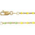 Multicolor Enamel Bead Chain