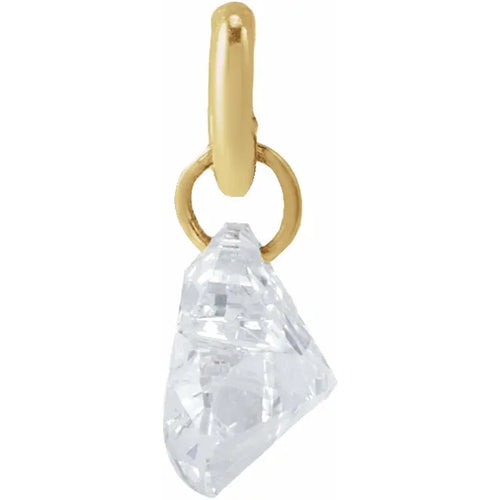 14K Gold Lab-Grown Diamond Heart Dangle – 1/5 CTW