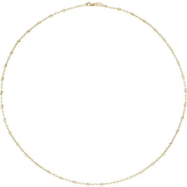 14K Gold-Filled Starburst Chain Necklace – 20"