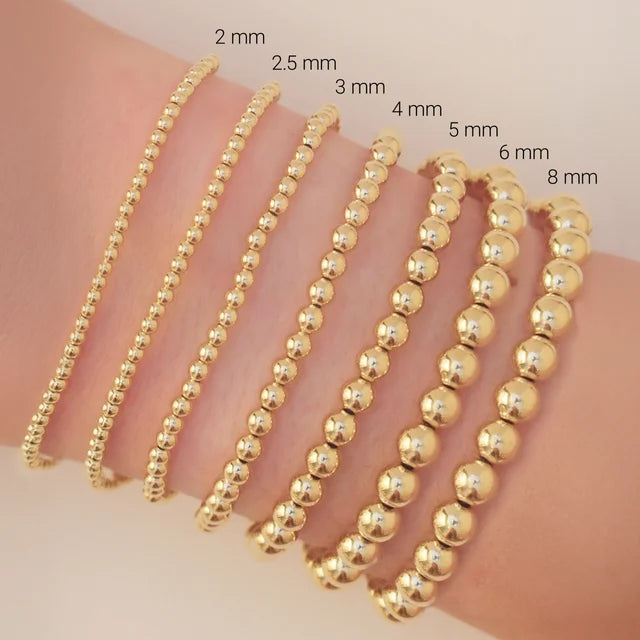 14K Gold-Filled Beaded Bracelet – 6mm