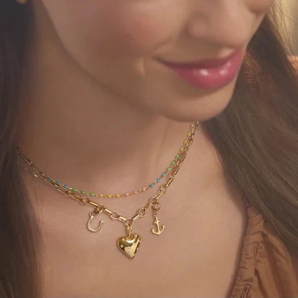 Multicolor Enamel Bead Chain
