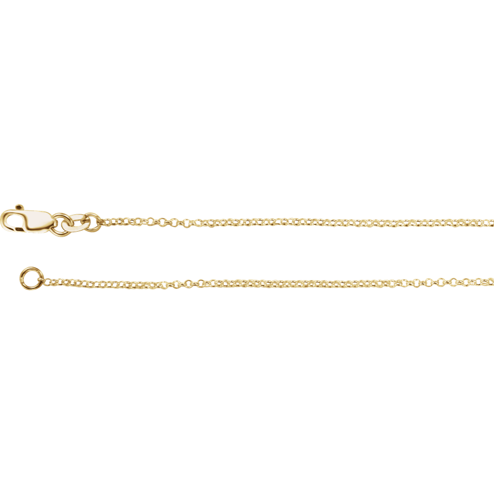 14k Yellow Gold-Filled Rolo Chain - 18"