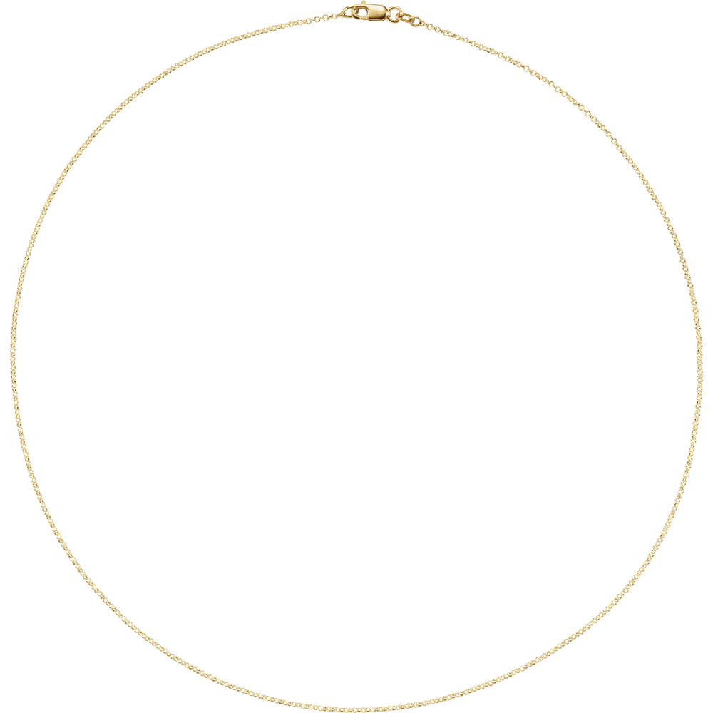 14k Yellow Gold-Filled Rolo Chain - 18"
