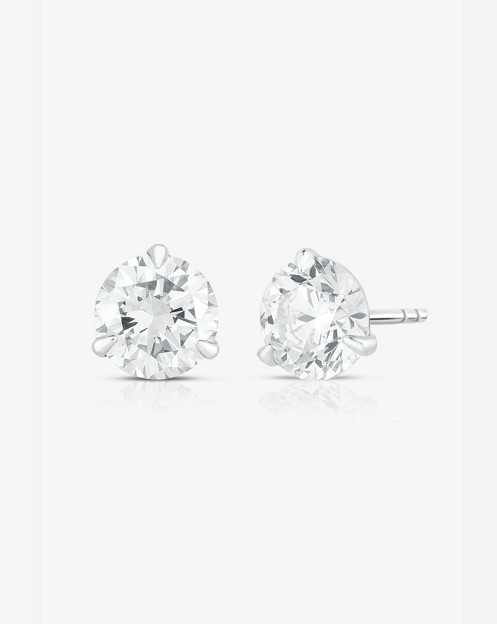 4 Cttw Round Lab Diamond Studs