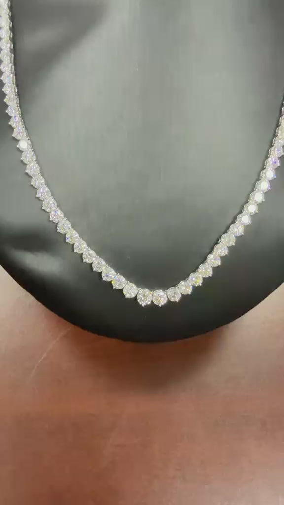 24.48 CTW Lab- Diamond Tennis Necklace